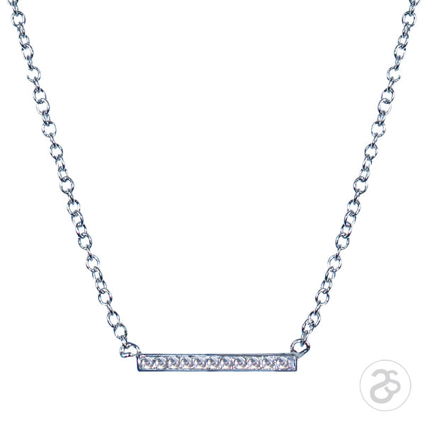 Sterling Silver Vogue Bar Necklace