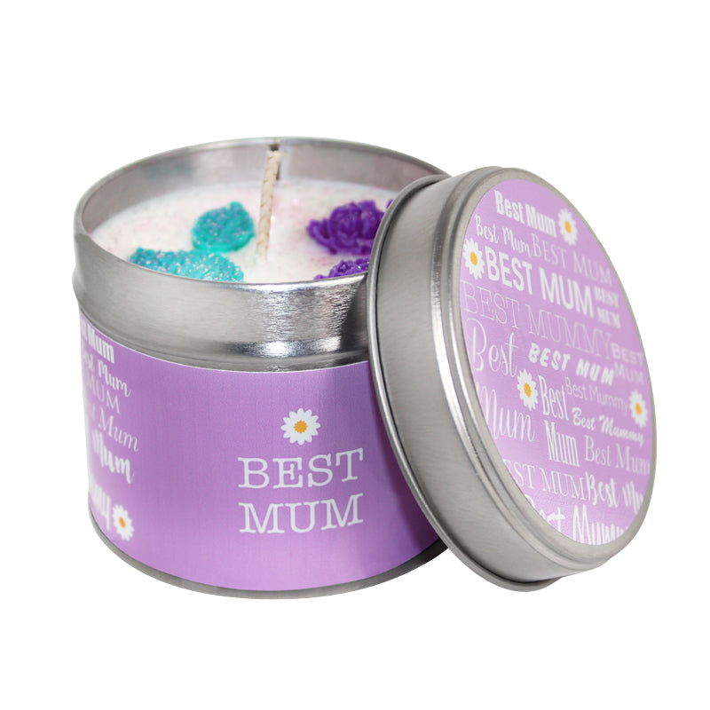 Best Mum Mothers Day Soya Wax Candle Tin