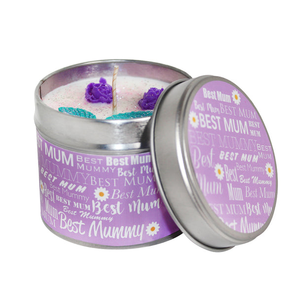 Best Mum Mothers Day Soya Wax Candle Tin