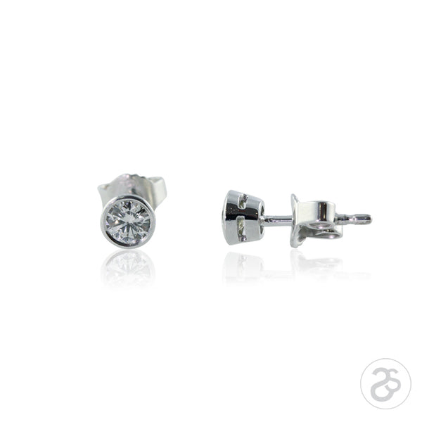 Bezel Set 0.25ct Diamond Earrings