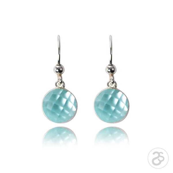 Blue Topaz & Sterling Silver Drop Earrings