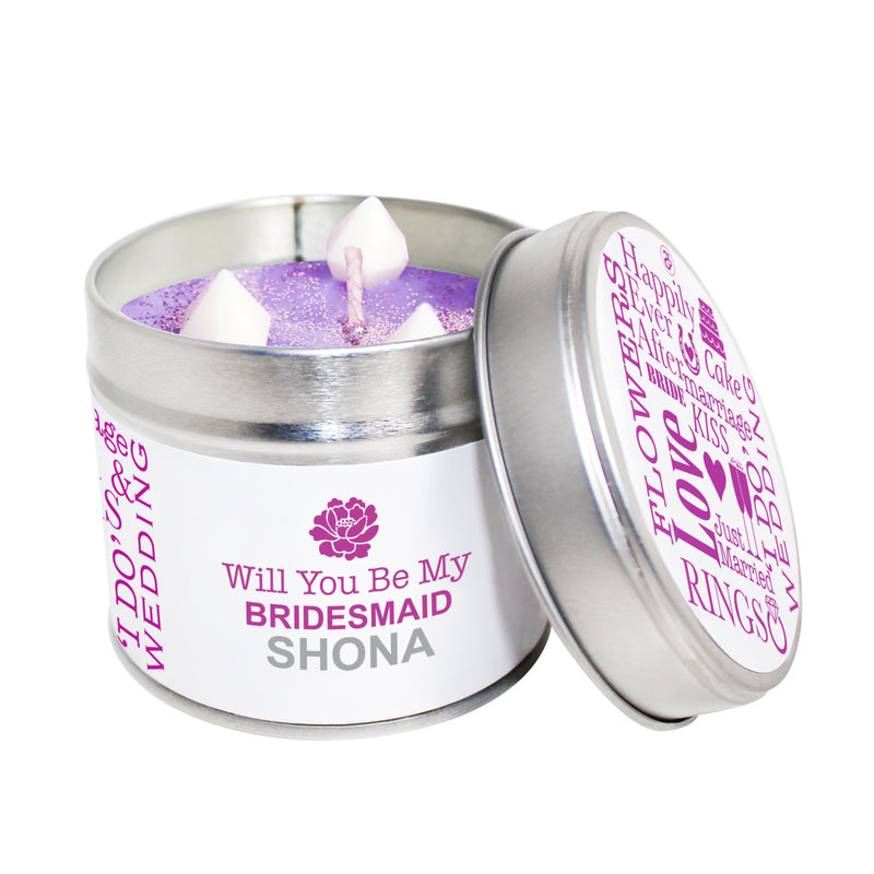 Will You Be My Bridesmaid Soya Wax Candle Tin