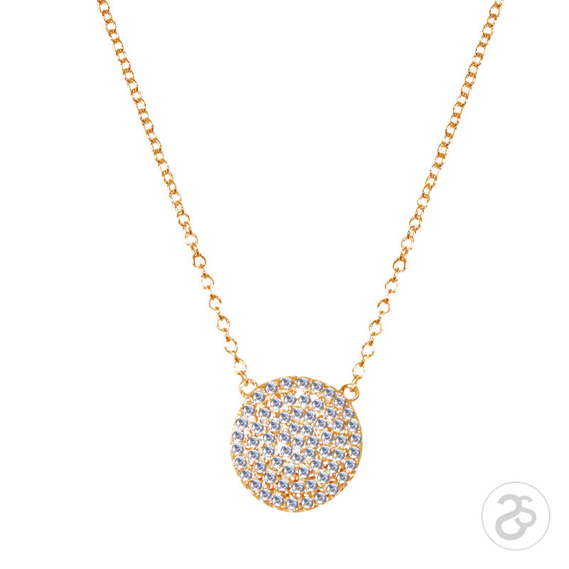 Yellow Gold Vogue Disc Necklace