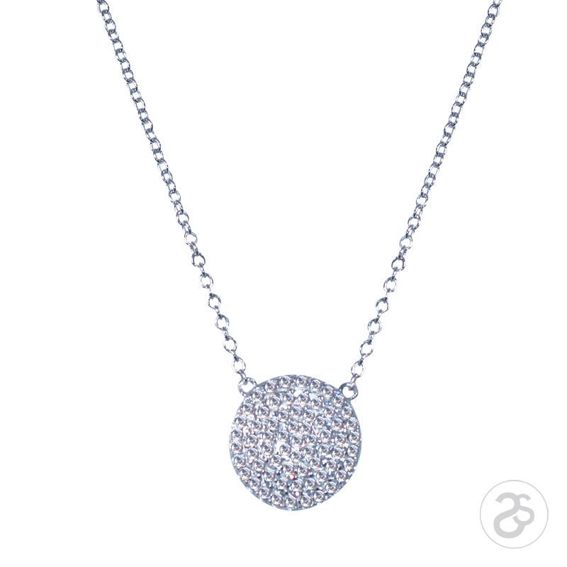 Sterling Silver Vogue Disc Necklace