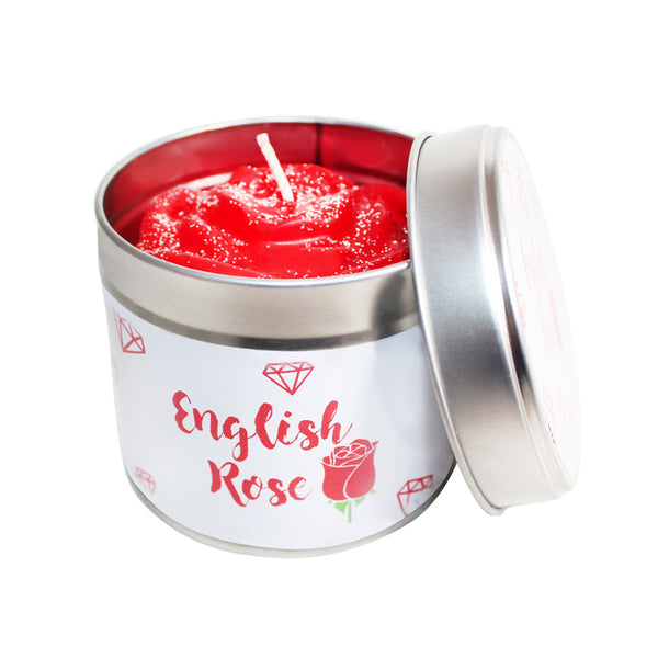 English Rose Soya Wax Candle Tin