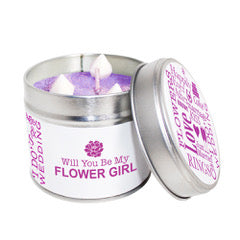 Will You Be My Flower Girl Soya Wax Candle Tin