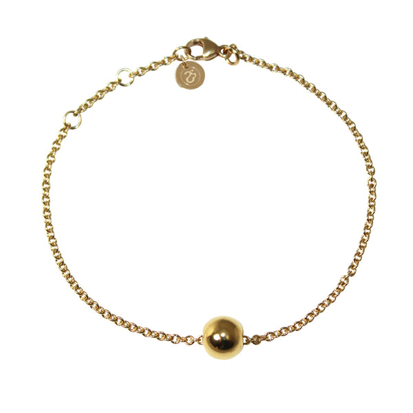 Yellow Gold Adjustable Ball Bracelet