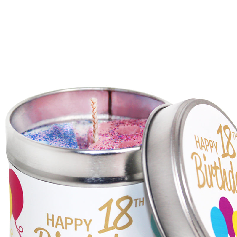 Personalised Age Happy Birthday Soya Wax Candle Tin