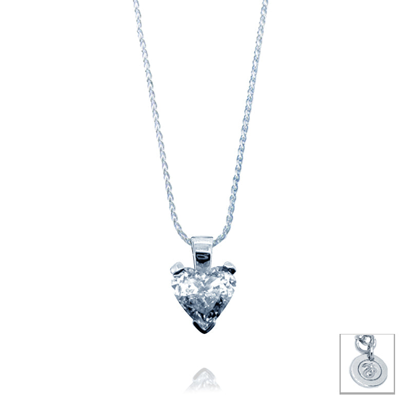 Heart Cut 0.5ct Diamond Pendant