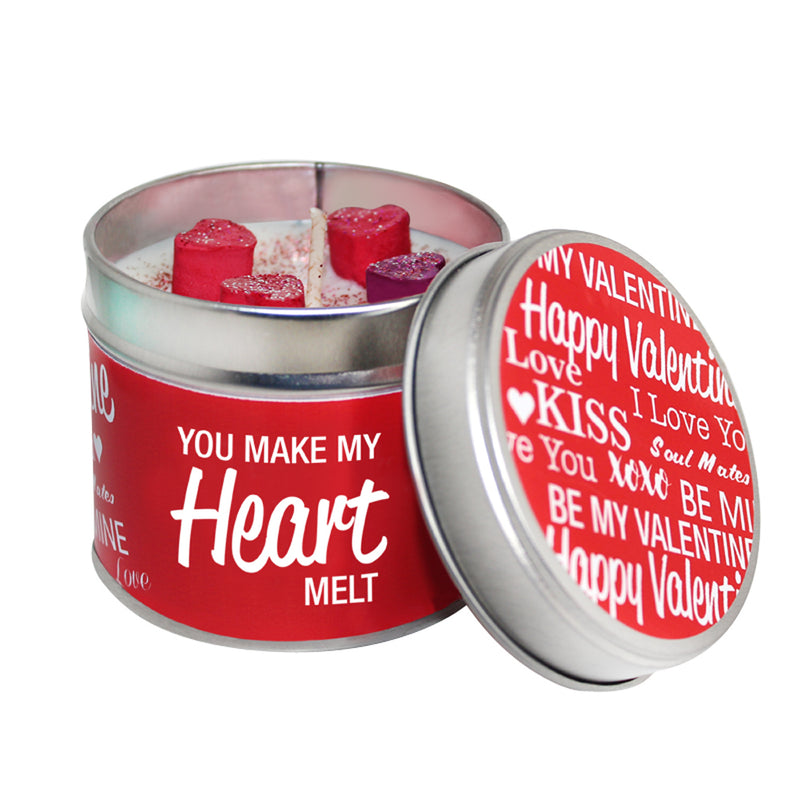 'You Make My Heart Melt' Valentine's Soya Wax Candle Tin