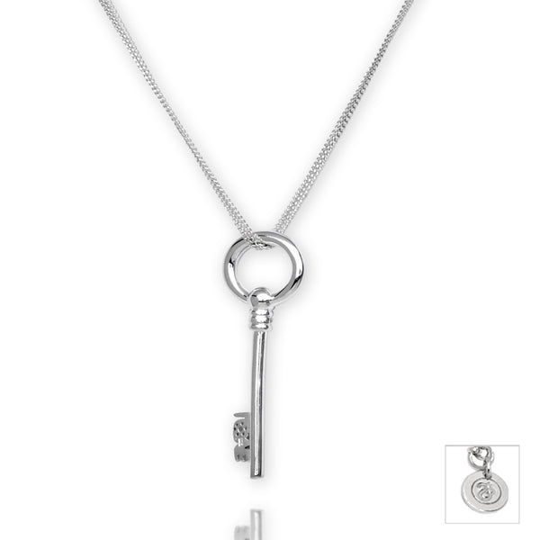 Sterling Silver Large Key Pendant