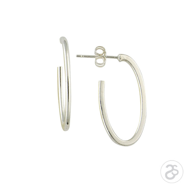 Sterling Silver Large Hoop Earrings