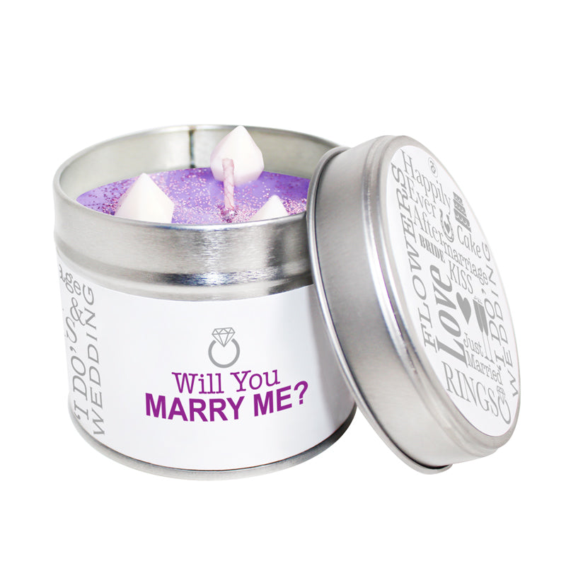 Will You Marry Me Soya Wax Candle Tin