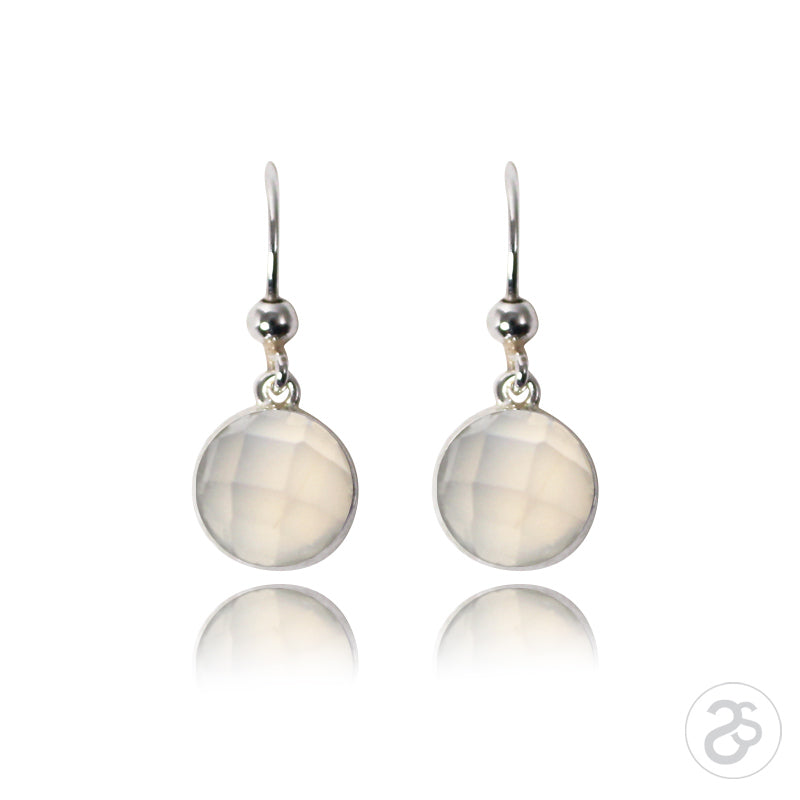 Moonstone & Sterling Silver Drop Earrings