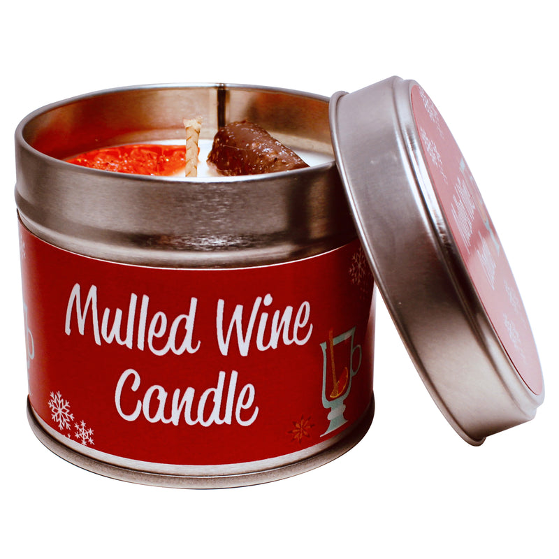 Christmas Warm Mulled Wine Soya Wax Candle Tin