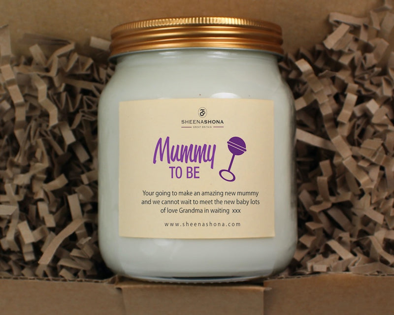 Mummy To Be Personalised Soya Wax Honey Jar Candle