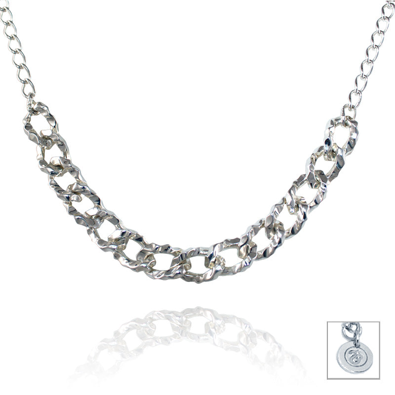 Sterling Silver Multi Organic Chain Necklace