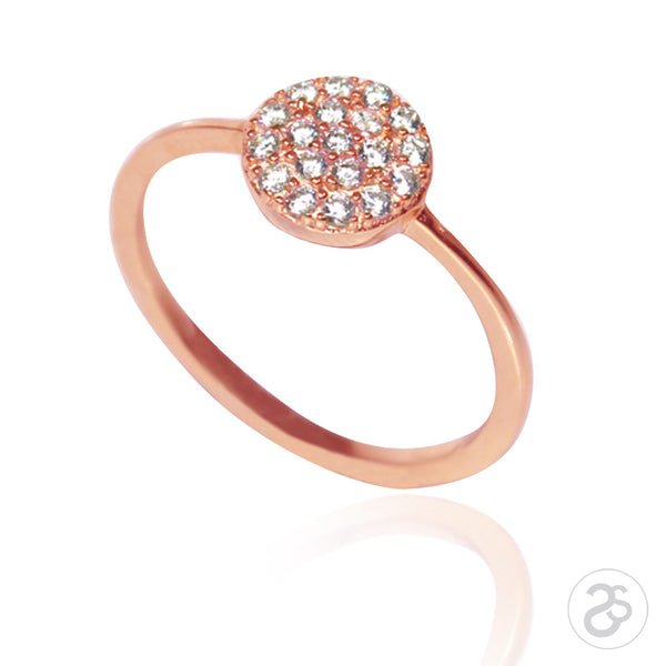 Rose Gold Vogue Button Ring