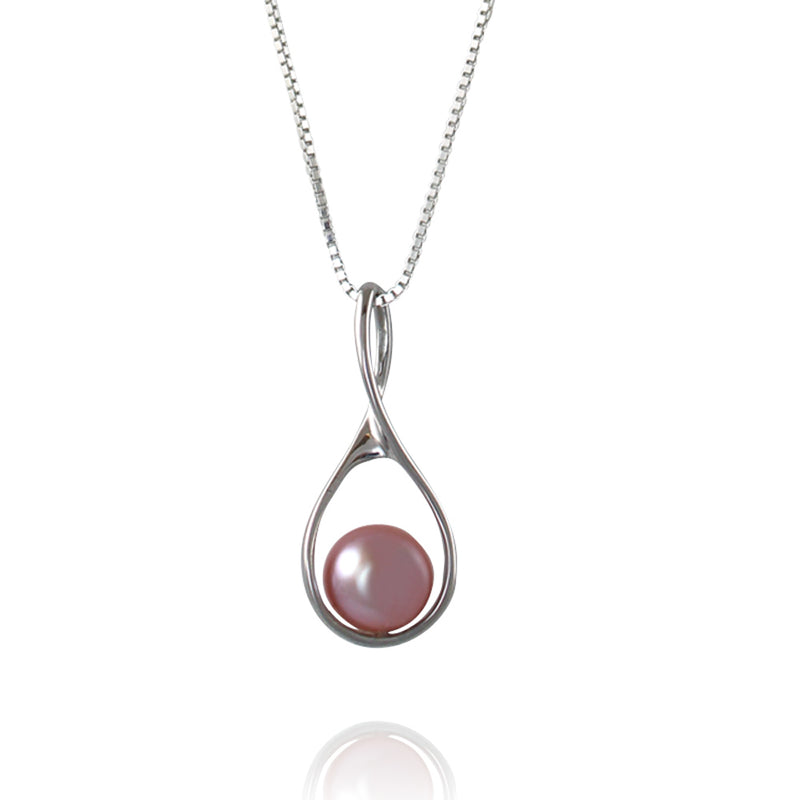 Drop Pink Freshwater Pearl Pendant