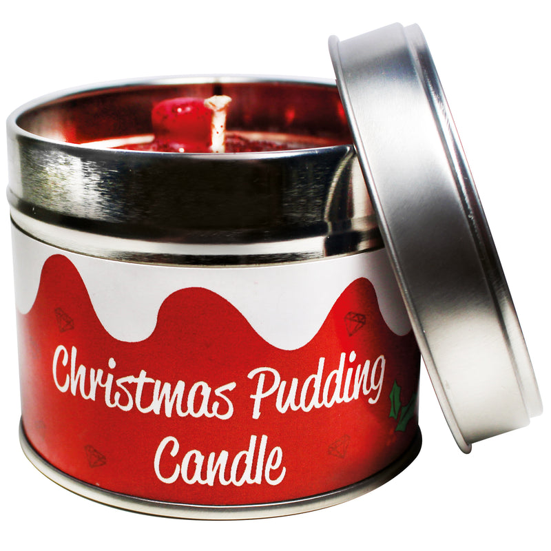 Christmas Pudding Soya Wax Candle Tin