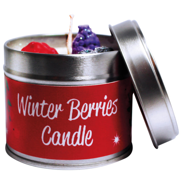 Winter Berries Christmas Soya Wax Candle Tin