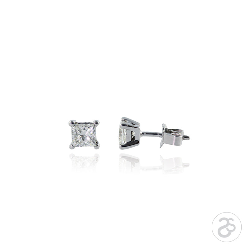Princess Cut 0.25ct Diamond Earrings