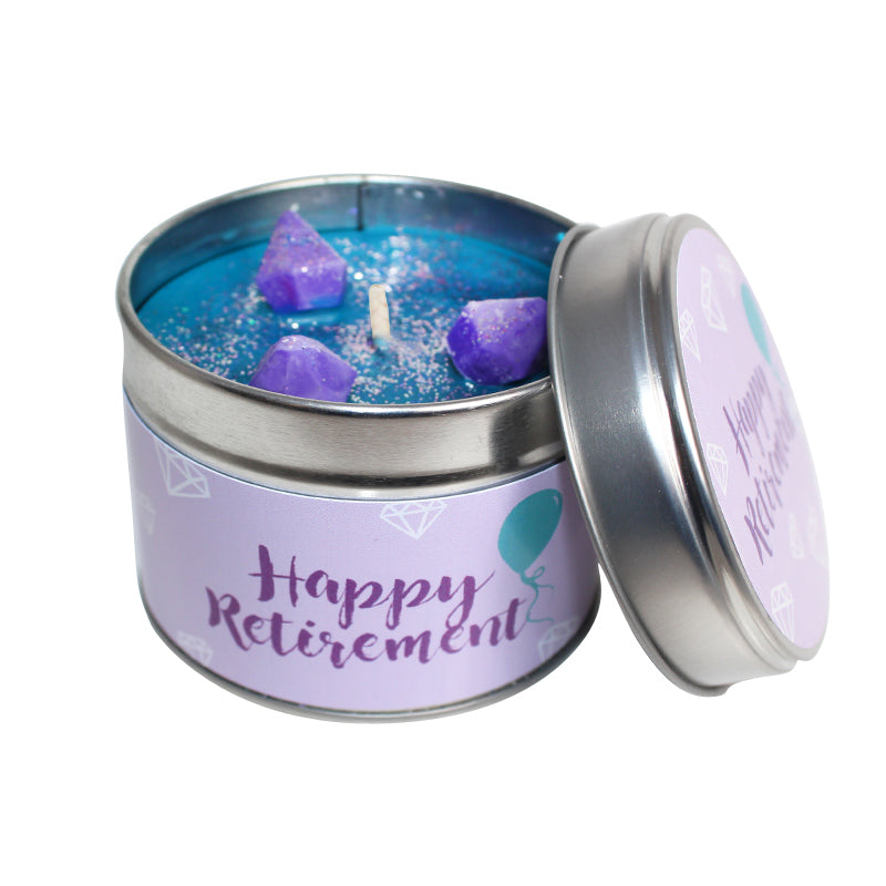 Happy Retirement Soya Wax Candle Tin