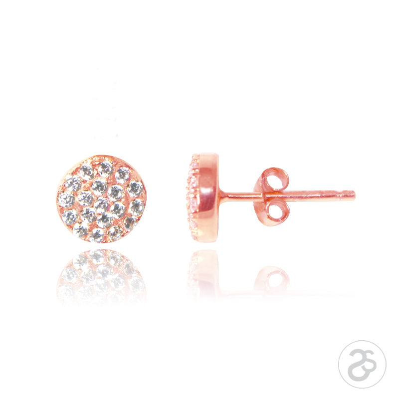 Rose Gold Vogue Stud Earrings