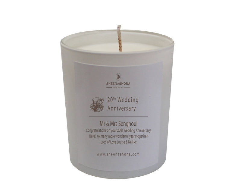 20th Year China Wedding Anniversary Luxury Candle