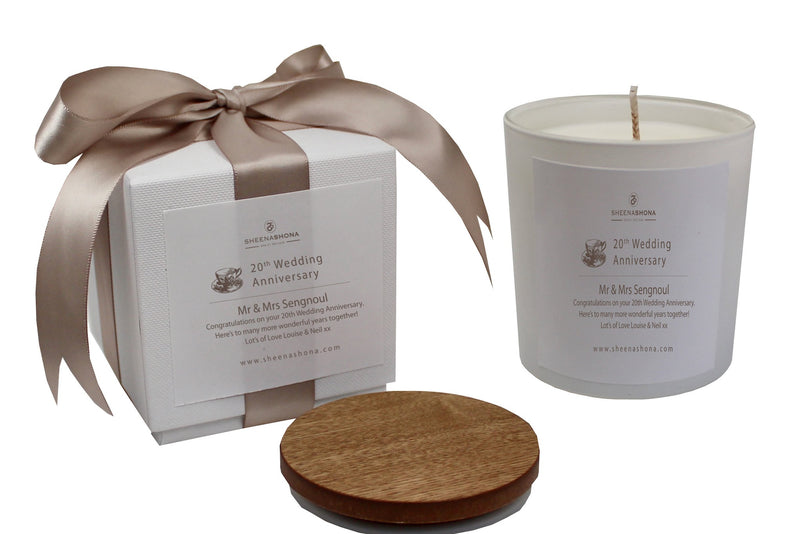 20th Year China Wedding Anniversary Luxury Candle