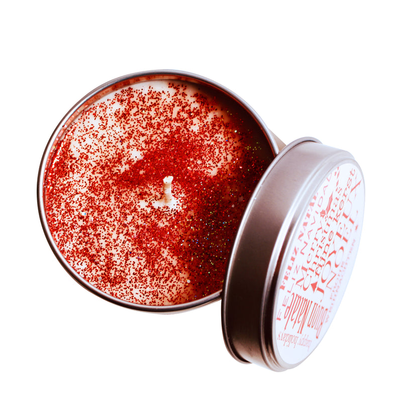 Scandinavia Inspired Happy Christmas Soya Wax Candle Tin