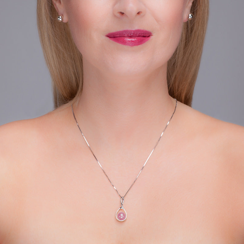 Drop Pink Freshwater Pearl Pendant