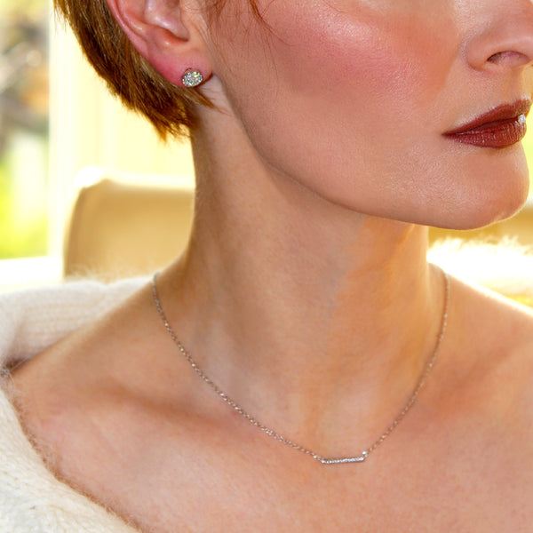 Sterling Silver Vogue Bar Necklace