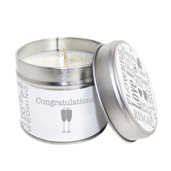 Congratulations Soya Wax Candle Tin