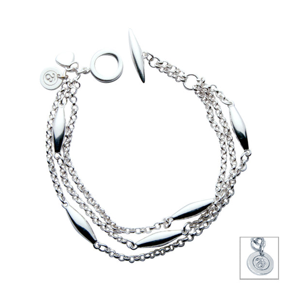 Sterling Silver Multi Beaded Bracelet