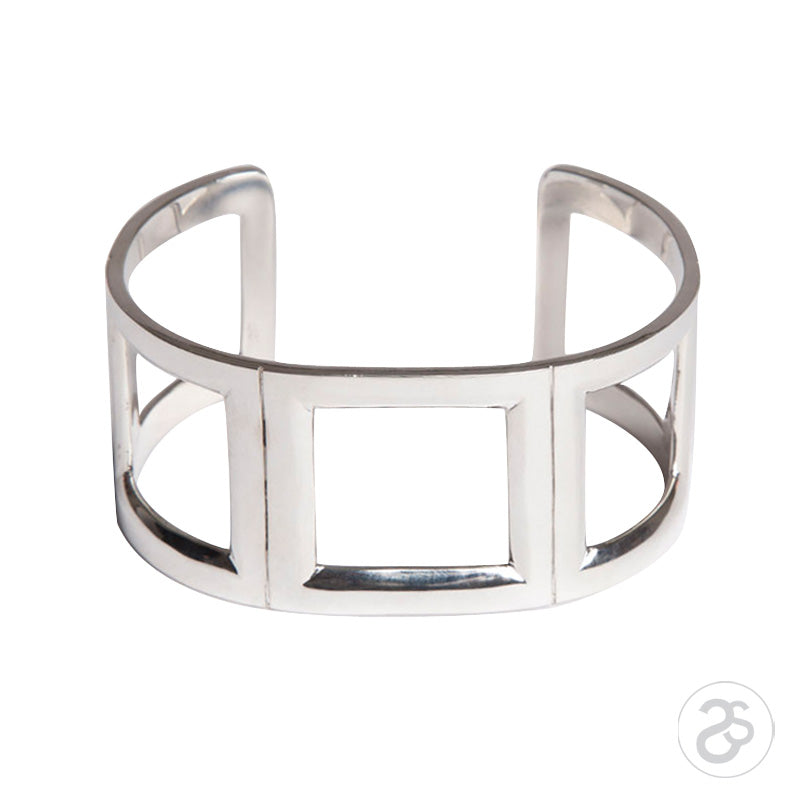 Sterling Silver Square Cuff Bracelet