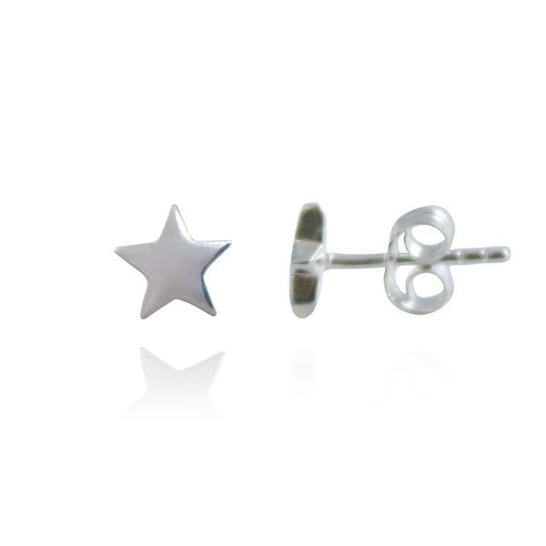 Sterling Silver Star Stud Earrings