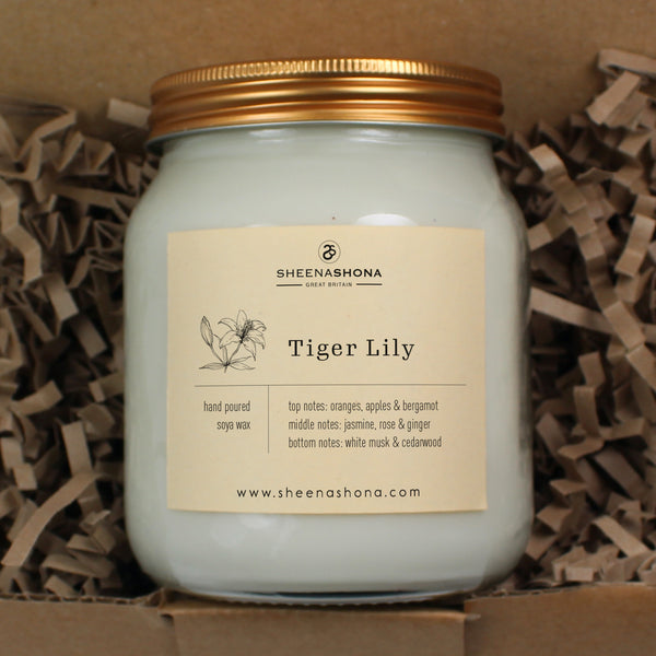 Tiger Lily Scented Soya Wax Honey Jar Candle