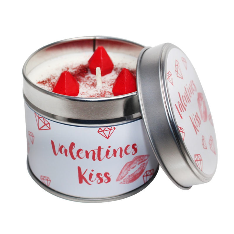 Valentine's Kiss Soya Wax Candle Tin