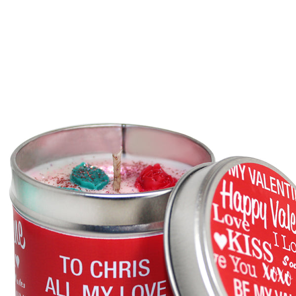 Add Your Own Message Valentine's Soya Wax Candle Tin