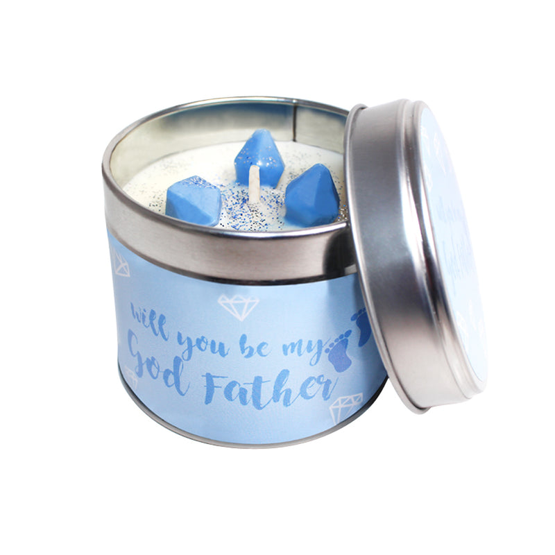 Will You Be My Godfather Soya Wax Candle Tin