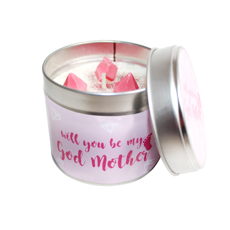 Will You Be My Godmother Soya Wax Candle Tin