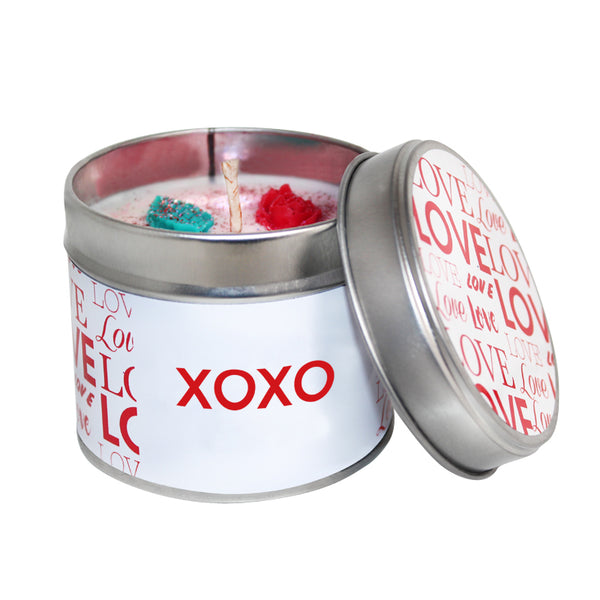XOXO Hugs & Kisses Valentine's Soya Wax Candle Tin