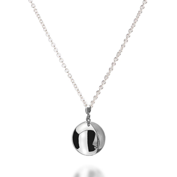 Sterling Silver Orb Photo Locket & Chain