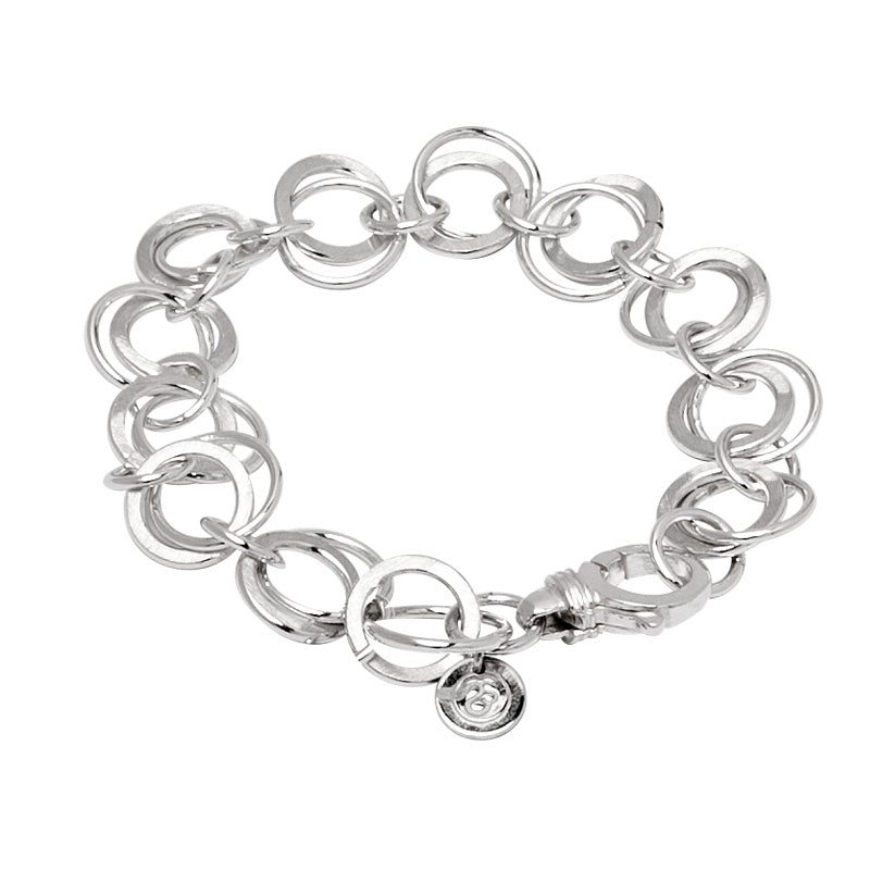 Sterling Silver Interlocking Adjustable Fine Bracelet