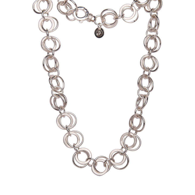 Sterling Silver Interlocking Necklace