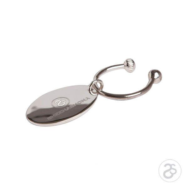 Sterling Silver Oval Key Ring