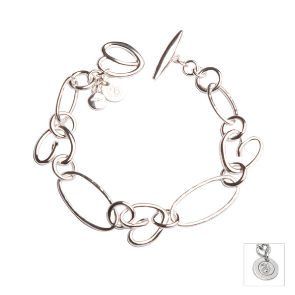 Sterling Silver Love Heart Bracelet