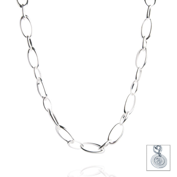 Sterling Silver Ellipse Necklace