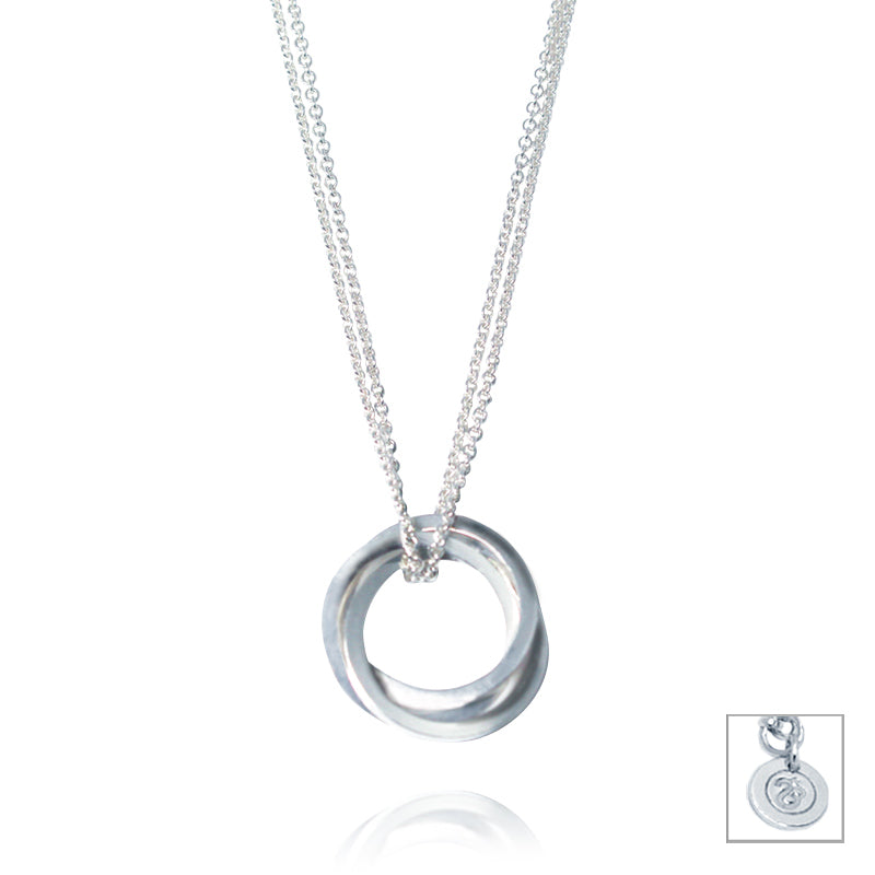 Sterling Silver Interlocking Adjustable Fine Necklace